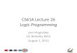 CS61A Lecture 26 Logic Programming