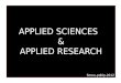 APPLIED SCIENCES   & APPLIED RESEARCH Smno-pdklp-2012