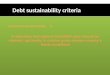 Debt sustainability criteria