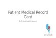 Patient Medical Record Card
