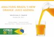 Analysing Brazil New Orange Juice Agenda