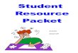 Student resource packet