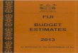 2013 Fiji Budget Estimates