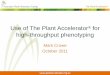 Use of The Plant Accelerator for high-throughput phenotyping
