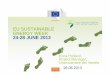 EUSEW 2013 - GREEN INDUSTRIAL AREAS