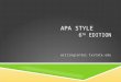 APA Style 6th edition