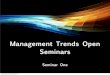 Management Trends Open Seminars