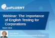 Webinar - The Importance of English Testing for Corporations