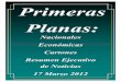 Primeras Planas Nacionales y Cartones 17 Marzo 2012