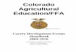 Colorado Agricultural Education / FFA CDE Handbook, 2009-2010