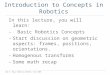 robotics lecture 3