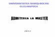 Admitere UBB Master