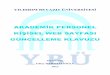 YBU Akademik Personel Kişisel Web Sayfası Güncelleme Klavuzu