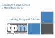 tpm employer focus group slides 8 11 13