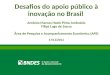 DESAFIOS DO APOIO PÚBLICO À INOVAÇÃO NO BRASIL
