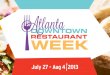 2013 Downtown Atlanta Restaurant Week Look Book
