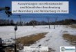 Auswirkungen von Klimawandel und k¼nstlicher Beschneiung auf Wurmberg und Winterberg im Harz
