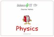 Common Entrance 13+ Physics Course Notes
