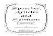 Speeches Articles Sermons vol 2