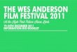 Wes Anderson Film Festival Mailshot Information Booklet