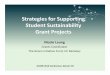 Strategies for Supporting Student Sustainability Grant Projects