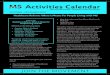 MS Activities Calendar October - December