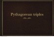 Pythagorean triples