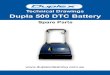 Spare Parts for Dupla 500 Battery