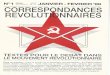 Correspondances Revolutionnaires, No. 1, January - February 1989