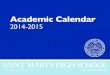 SMHS Academic Calendar 2014-15