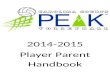 2014 Carolina Peak Volleyball Club Player Parent Handbook