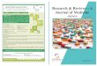 Research & reviews a journal of medicine (vol4, issue2)