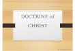 Lesson 1 - Doctrine of Christ