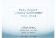 Stroke Unit Duty Report 23 SEPT