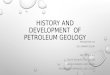 History of Petroleum Geology