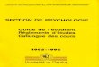 1995-1996 Guide Etudiants Psycho