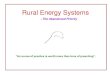 Rural Energyf Systems - The Abandoned Priority