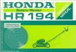 Honda HR194 Owners Manual
