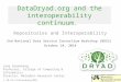 1 10-24-14/Greenberg/NDS DataDryad.org and the interoperability continuum. Repositories and Interoperability 2nd National Data Service Consortium Workshop