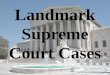 Landmark Supreme Court Cases. Marbury v Madison (1803) Significance: The power of judicial review was given to the Supreme Court