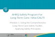 AHRQ Safety Program For Long-Term Care: HAIs/CAUTI Module 1: Using the Comprehensive Long-Term Care Safety Toolkit: Applying Safety Principles