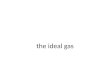 The ideal gas. pV = nRT pressureVolume number of moles Temperature