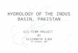 HYDROLOGY OF THE INDUS BASIN, PAKISTAN GIS TERM PROJECT BY ELIZABETH OJEH 30 TH NOVEMBER, 2006