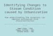 Identifying Changes to Stream Condition caused by Urbanization How understanding the responses can improve ecological risk characterization ----------------------------------------