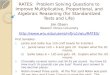 RATES: Problem Solving Questions to Improve Multiplicative, Proportional, and Algebraic Reasoning (for Standardized Tests and Life) Jim Olsen Western Illinois