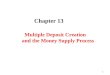 Chapter 13 Multiple Deposit Creation and the Money Supply Process 1