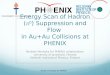 Energy Scan of Hadron (  0 ) Suppression and Flow in Au+Au Collisions at PHENIX Norbert Novitzky for PHENIX collaboration University of Jyväskylä, Finland