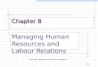 Copyright © 2006 Pearson Education Canada Inc. 8-1 Chapter 8 Managing Human Resources and Labour Relations