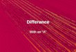 Differance With an “A”. Difference, not Difference Derrida invents the term differance to refer to the alternative understanding of difference... not