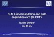 BLM AUDIT 2010Ewald Effinger BE-BI-BL BLM tunnel installation and data acquisition card (BLECF) Ewald Effinger AB-BI-BL